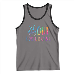 Adoption Foster Parents Tank Top Peace Out Foster Care TS11 Deep Heather Black Print Your Wear