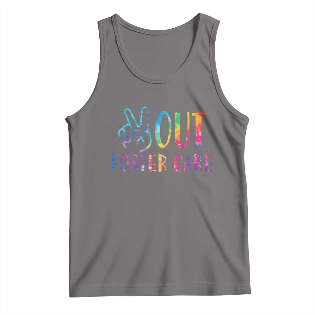 Adoption Foster Parents Tank Top Peace Out Foster Care TS11 Deep Heather Print Your Wear
