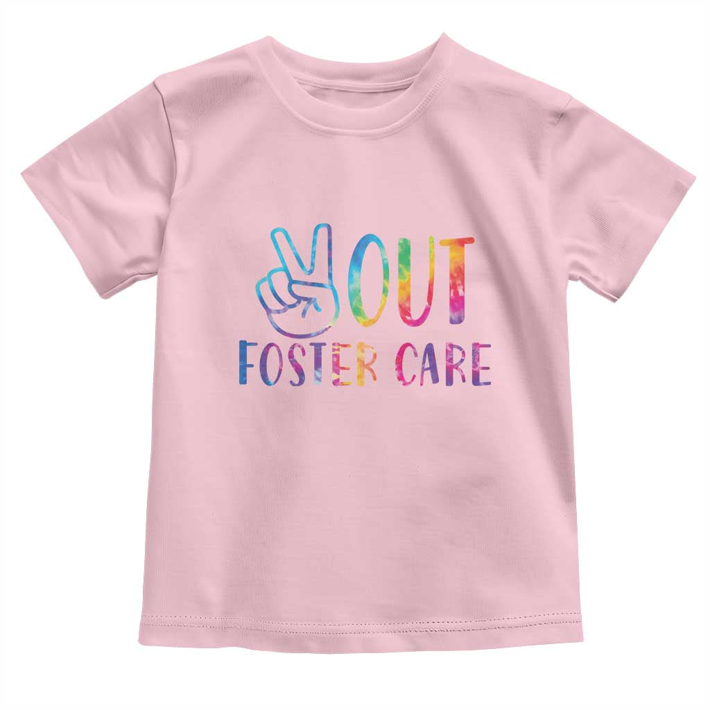 Adoption Foster Parents Toddler T Shirt Peace Out Foster Care TS11 Light Pink Print Your Wear
