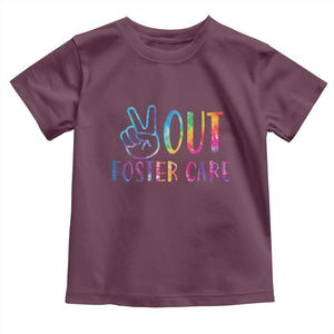 Adoption Foster Parents Toddler T Shirt Peace Out Foster Care TS11 Maroon Print Your Wear