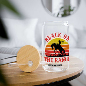 African American Black Cowboy Glass Can Black On The Range Rodeo TS11 Print Your Wear