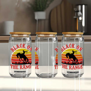 African American Black Cowboy Glass Can Black On The Range Rodeo TS11 Print Your Wear