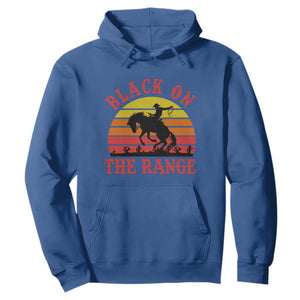 African American Black Cowboy Hoodie Black On The Range Rodeo TS11 Royal Blue Print Your Wear