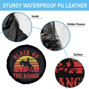 African American Black Cowboy Spare Tire Cover Black On The Range Rodeo TS11 Print Your Wear