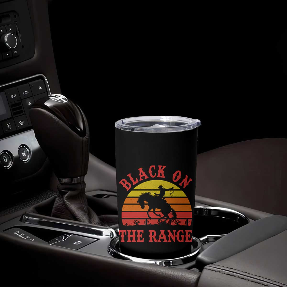 African American Black Cowboy Tumbler Cup Black On The Range Rodeo TS11 Print Your Wear