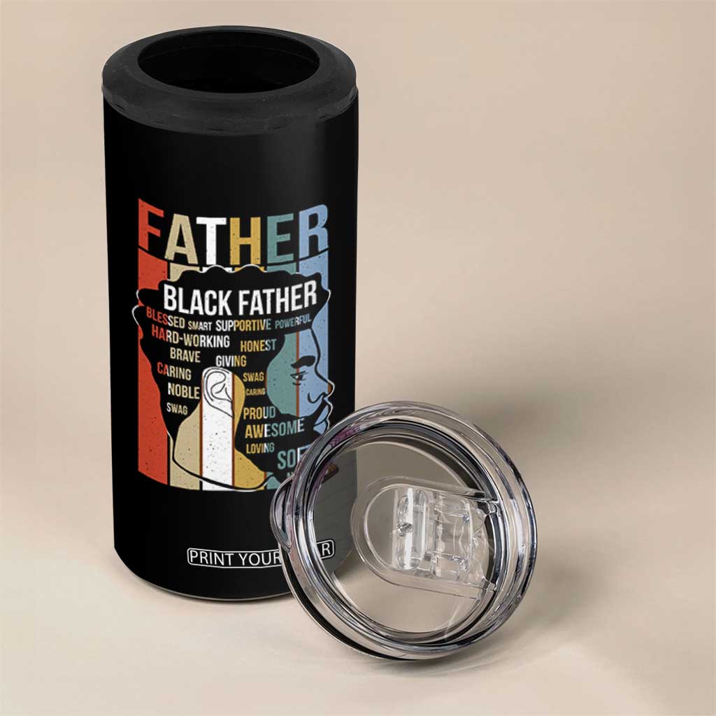 African American Black Father 4 in 1 Can Cooler Tumbler Fathers Day Juneteenth TS11 Print Your Wear