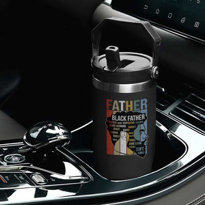 African American Black Father Flip Straw Tumbler Fathers Day Juneteenth TS11 Print Your Wear