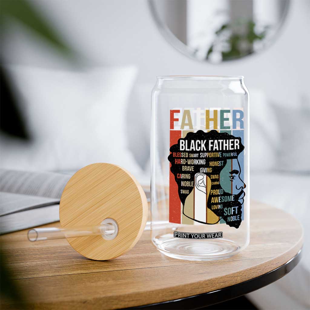 African American Black Father Glass Can Fathers Day Juneteenth TS11 Print Your Wear