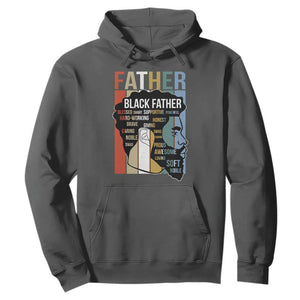 African American Black Father Hoodie Fathers Day Juneteenth TS11 Dark Heather Print Your Wear