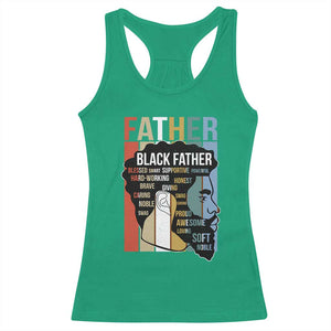 African American Black Father Racerback Tank Top Fathers Day Juneteenth TS11 Irish Green Print Your Wear