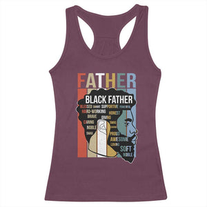 African American Black Father Racerback Tank Top Fathers Day Juneteenth TS11 Maroon Print Your Wear