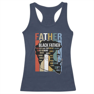 African American Black Father Racerback Tank Top Fathers Day Juneteenth TS11 Navy Print Your Wear