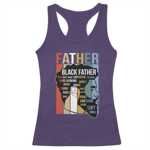 African American Black Father Racerback Tank Top Fathers Day Juneteenth TS11 Purple Print Your Wear