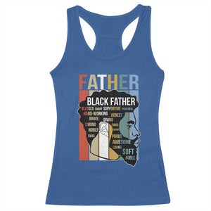 African American Black Father Racerback Tank Top Fathers Day Juneteenth TS11 Royal Blue Print Your Wear