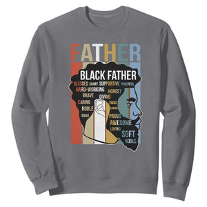 African American Black Father Sweatshirt Fathers Day Juneteenth TS11 Charcoal Print Your Wear