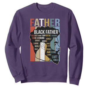African American Black Father Sweatshirt Fathers Day Juneteenth TS11 Purple Print Your Wear