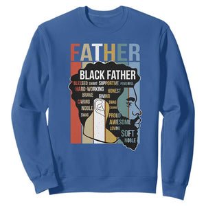 African American Black Father Sweatshirt Fathers Day Juneteenth TS11 Royal Blue Print Your Wear