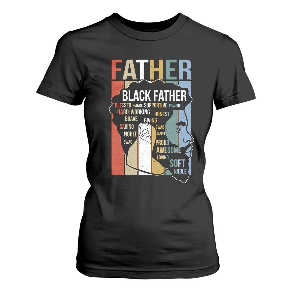 African American Black Father T Shirt For Women Fathers Day Juneteenth TS11 Black Print Your Wear