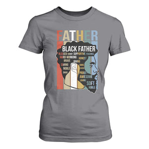 African American Black Father T Shirt For Women Fathers Day Juneteenth TS11 Charcoal Print Your Wear