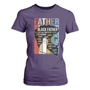 African American Black Father T Shirt For Women Fathers Day Juneteenth TS11 Purple Print Your Wear