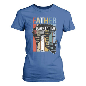 African American Black Father T Shirt For Women Fathers Day Juneteenth TS11 Royal Blue Print Your Wear