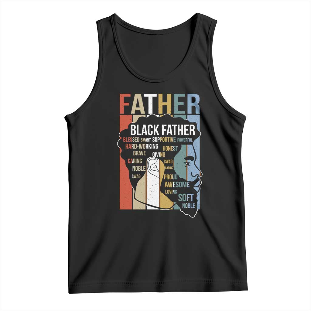African American Black Father Tank Top Fathers Day Juneteenth TS11 Black Print Your Wear
