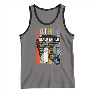 African American Black Father Tank Top Fathers Day Juneteenth TS11 Deep Heather Black Print Your Wear