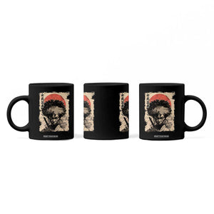 African American Female Samurai Warrior Coffee Mug Japanese Art Black Onna Bugeisha TS11 Print Your Wear