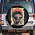 African American Female Samurai Warrior Spare Tire Cover Japanese Art Black Onna Bugeisha TS11 No hole Black Print Your Wear