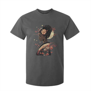 African American Geisha Kimono Blasian Japanese Sakura T Shirt For Kid TS11 Dark Heather Print Your Wear