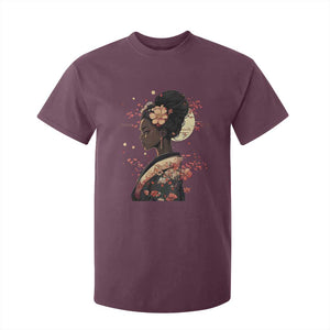 African American Geisha Kimono Blasian Japanese Sakura T Shirt For Kid TS11 Maroon Print Your Wear