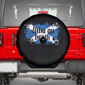 Alba Gu Brath Spare Tire Cover Vintage Scottish Scotland Flag Saltire TS11 Black Print Your Wear