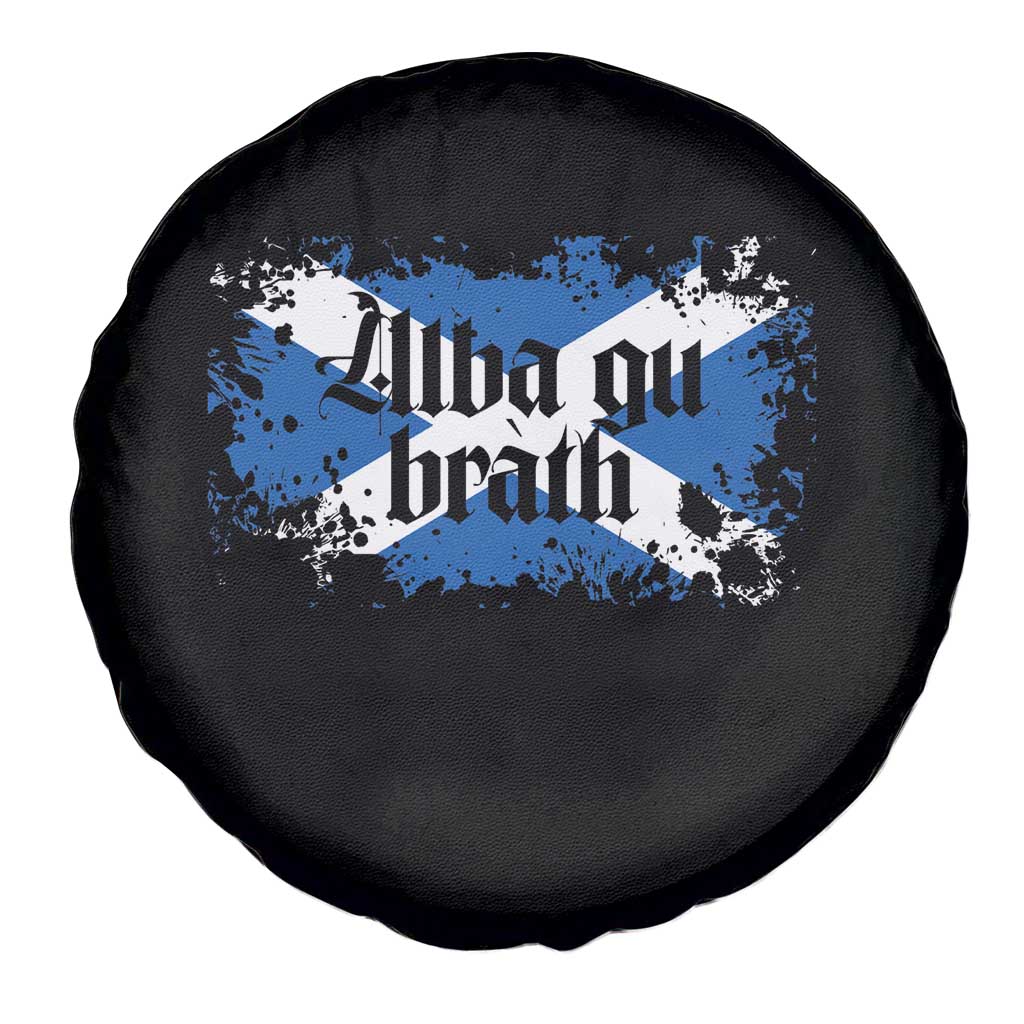 Alba Gu Brath Spare Tire Cover Vintage Scottish Scotland Flag Saltire TS11 Print Your Wear