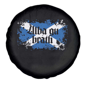 Alba Gu Brath Spare Tire Cover Vintage Scottish Scotland Flag Saltire TS11 Print Your Wear