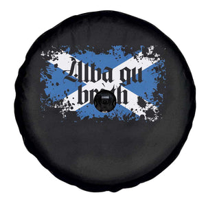 Alba Gu Brath Spare Tire Cover Vintage Scottish Scotland Flag Saltire TS11 Print Your Wear