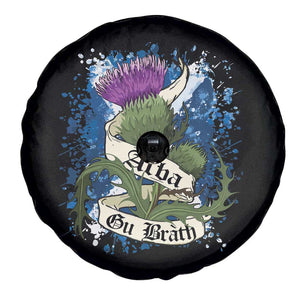 Alba Gu Brath Spare Tire Cover Vintage Thistle Flower Scottish Scotland Flag Saltire TS11 Print Your Wear