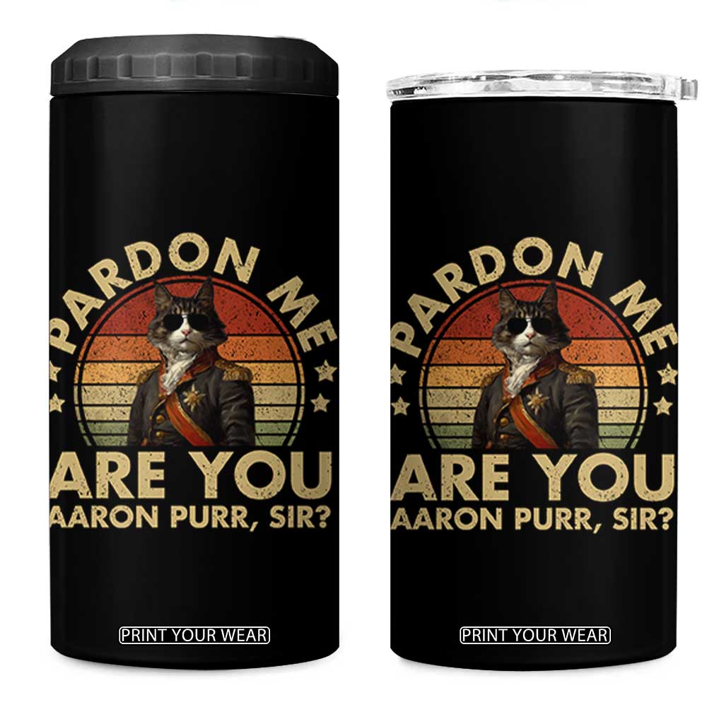 Alexander Hamilton Cat 4 in 1 Can Cooler Tumbler Funny Gifts For Fans Cat Lovers TS10 One Size: 16 oz Black Print Your Wear