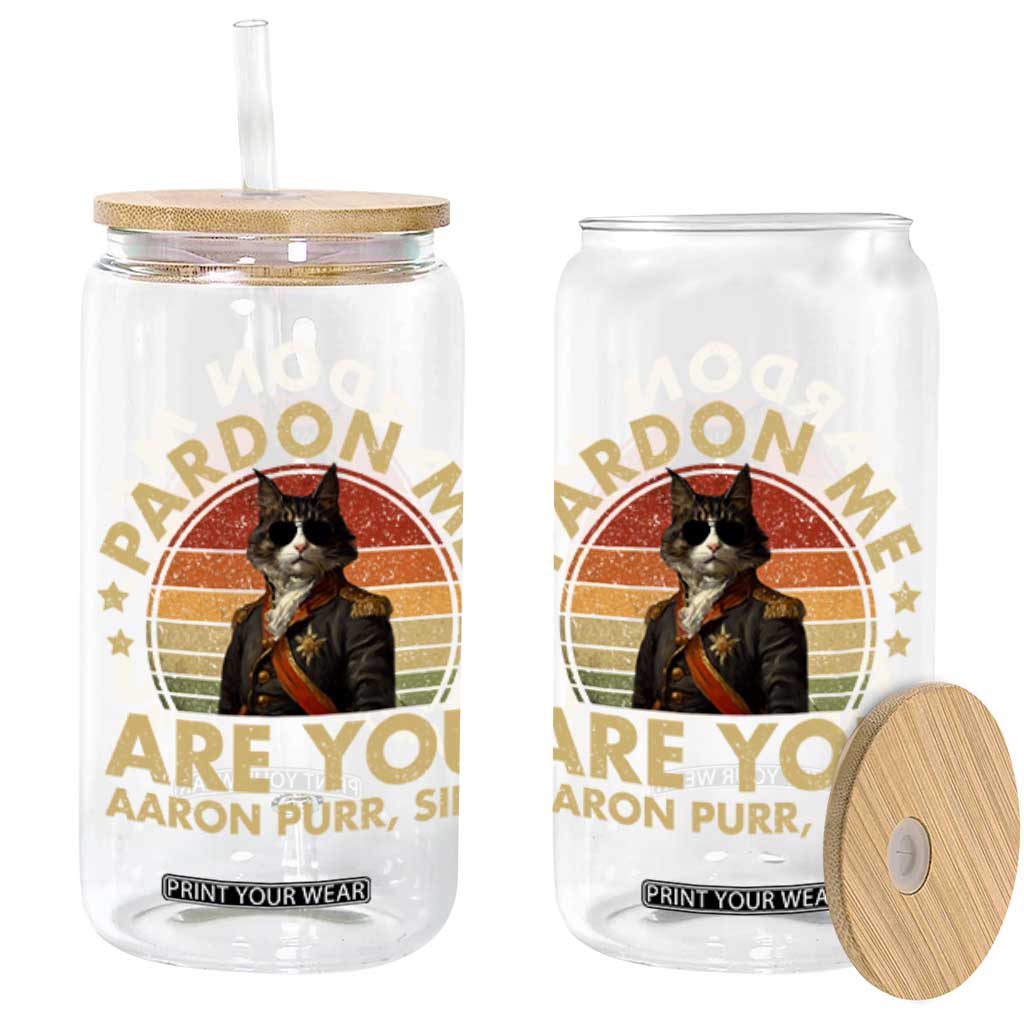 Alexander Hamilton Cat Glass Can Funny Gifts For Fans Cat Lovers TS10 Black Print Your Wear