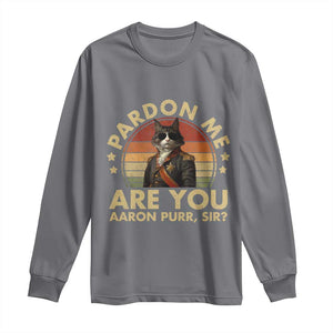 Alexander Hamilton Cat Long Sleeve Shirt Funny Gifts For Fans Cat Lovers TS10 Charcoal Print Your Wear