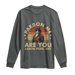Alexander Hamilton Cat Long Sleeve Shirt Funny Gifts For Fans Cat Lovers TS10 Dark Heather Print Your Wear