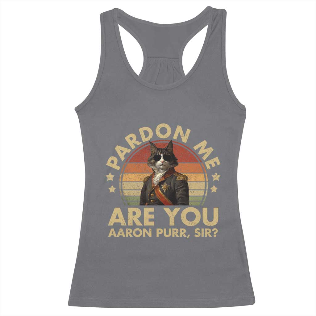 Alexander Hamilton Cat Racerback Tank Top Funny Gifts For Fans Cat Lovers TS10 Charcoal Print Your Wear