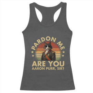 Alexander Hamilton Cat Racerback Tank Top Funny Gifts For Fans Cat Lovers TS10 Dark Heather Print Your Wear