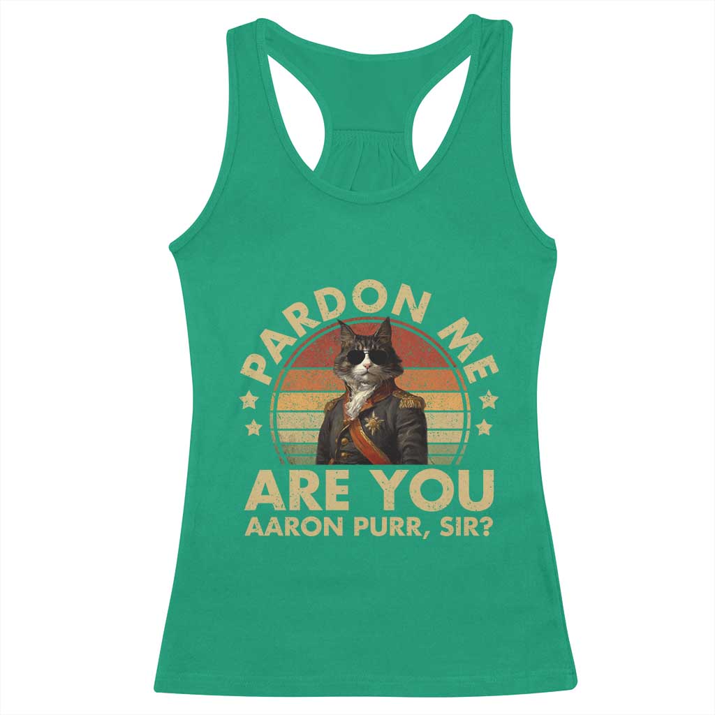 Alexander Hamilton Cat Racerback Tank Top Funny Gifts For Fans Cat Lovers TS10 Irish Green Print Your Wear
