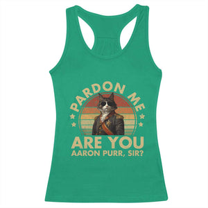Alexander Hamilton Cat Racerback Tank Top Funny Gifts For Fans Cat Lovers TS10 Irish Green Print Your Wear