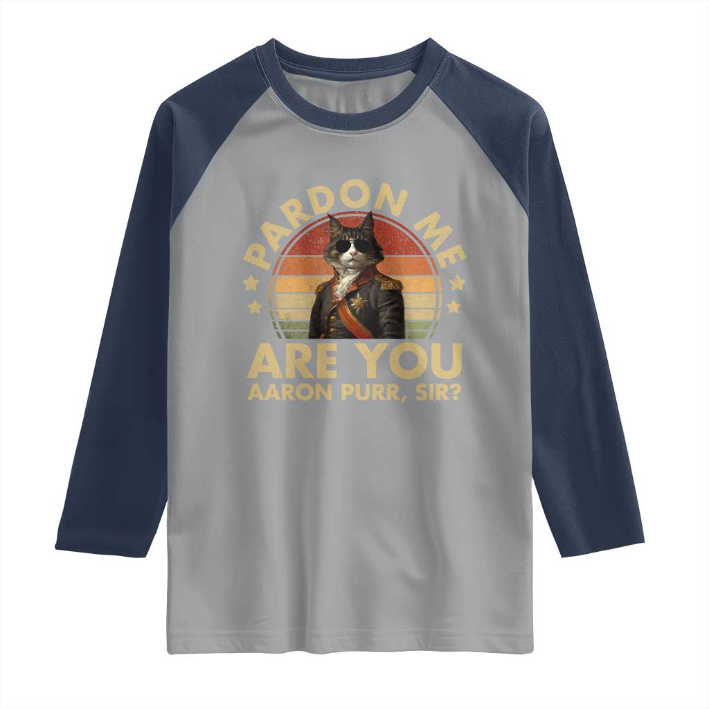 Alexander Hamilton Cat Raglan Shirt Funny Gifts For Fans Cat Lovers TS10 Sport Gray Navy Print Your Wear