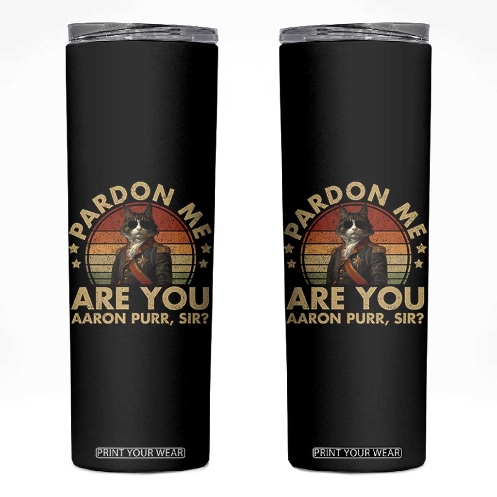 Alexander Hamilton Cat Skinny Tumbler Funny Gifts For Fans Cat Lovers TS10 Black Print Your Wear