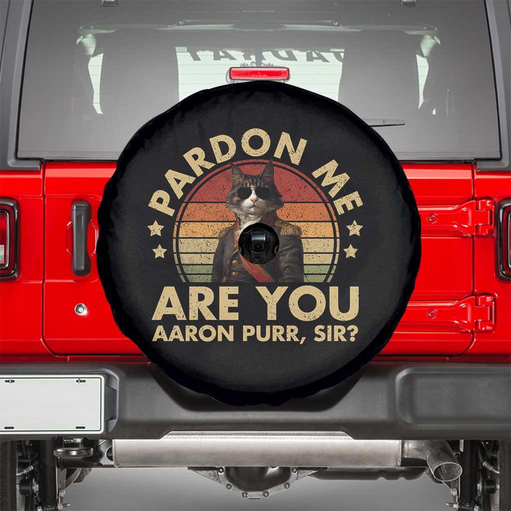 Alexander Hamilton Cat Spare Tire Cover Funny Gifts For Fans Cat Lovers TS10 Black Print Your Wear