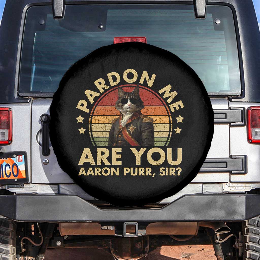 Alexander Hamilton Cat Spare Tire Cover Funny Gifts For Fans Cat Lovers TS10 No hole Black Print Your Wear
