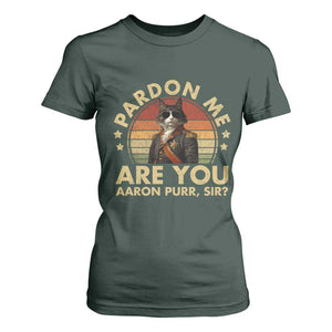 Alexander Hamilton Cat T Shirt For Women Funny Gifts For Fans Cat Lovers TS10 Dark Forest Green Print Your Wear