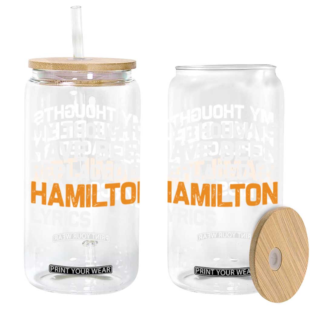 Alexander Hamilton Glass Can American Musical Gift TS10 Black Print Your Wear